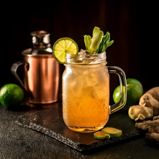 Montana Mule cocktail in copper mug