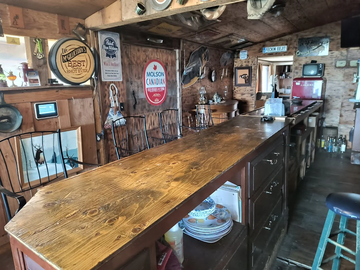 Private bar sign and bottles