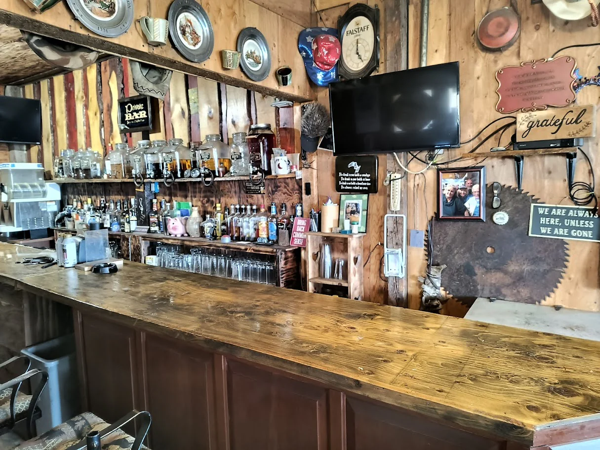 Bar seating with vintage decor