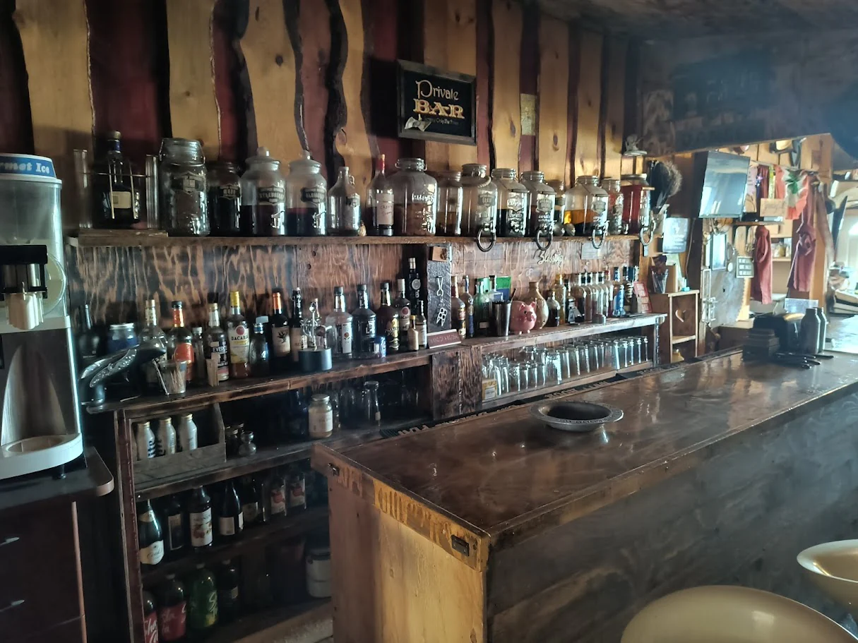 Back bar with mason jar infusions